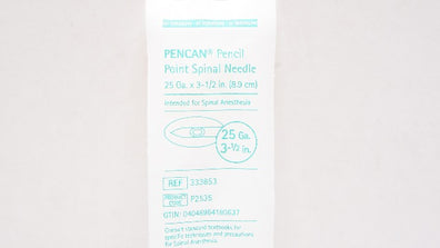 B.Braun 333853 Pencan Pencil Point Style Spinal Ndle  25Ga x 3-1/2 inch (x)